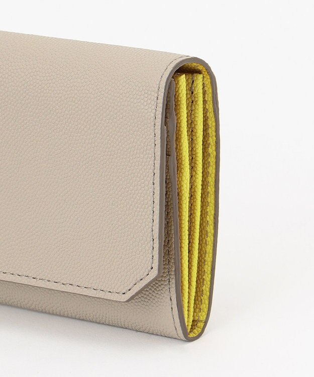 airlist 【軽量・バイカラー】ギャルソン長財布　Stella　ステラ グレージュ×イエロー