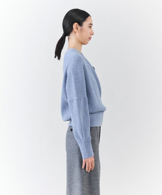 23区 S 【エステータ】カシュクール ニット ダルブルー系