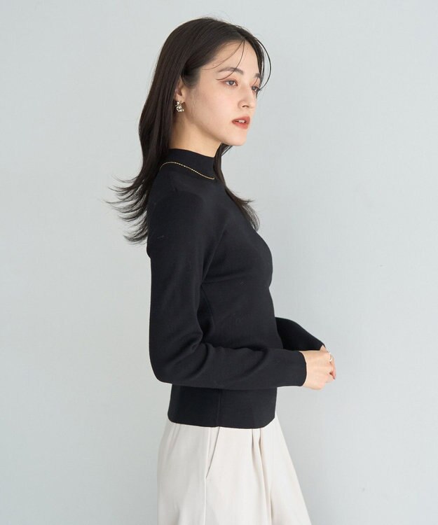 YECCA VECCA ハイネックリブニット Black