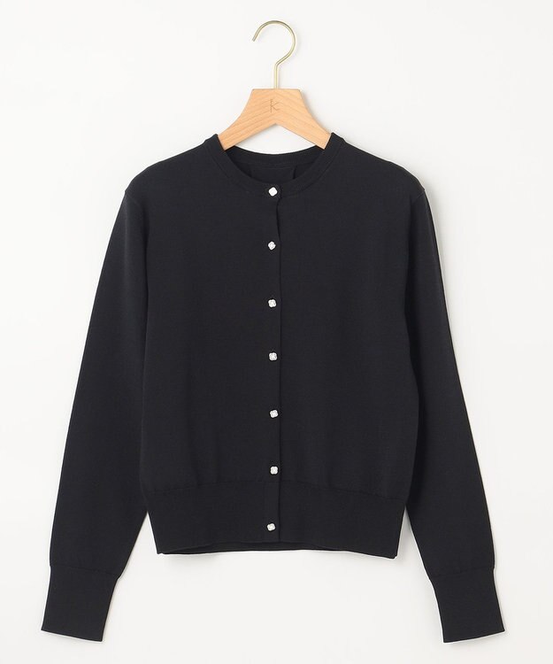 組曲 【8色展開・アンサンブル対応】ブーケカラーカーディガン ブラック系