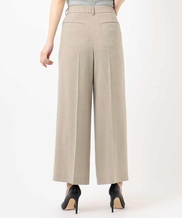 自由区 【イージーケア/セットアップ対応】サマーセットアップ ワイドパンツ ベージュ