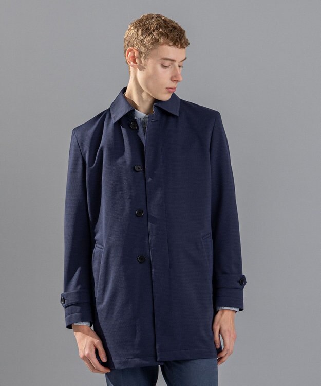 JOSEPH HOMME エアジャガードジャージー　ステンカラーコート ネイビー系