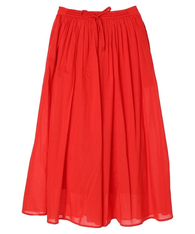 earth music&ecology コットンボイルボリュームスカート Red