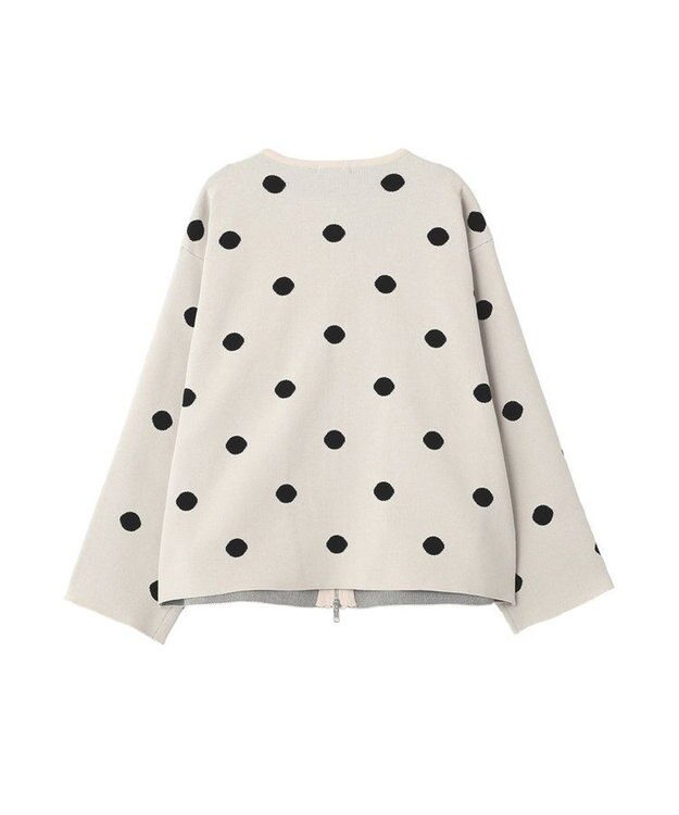 earth music&ecology 【予約】ダブルジップドットカーディガン ドット