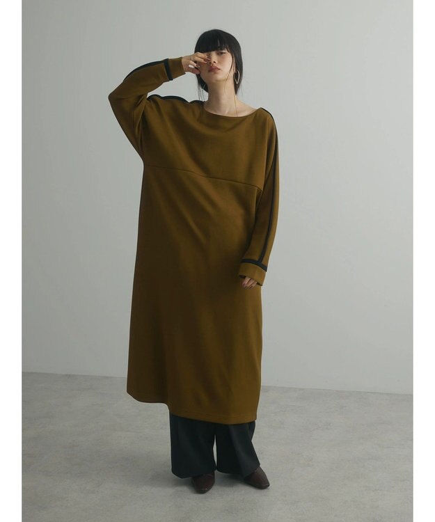 Green Parks armonia．ダンボール配色ワンピース Khaki