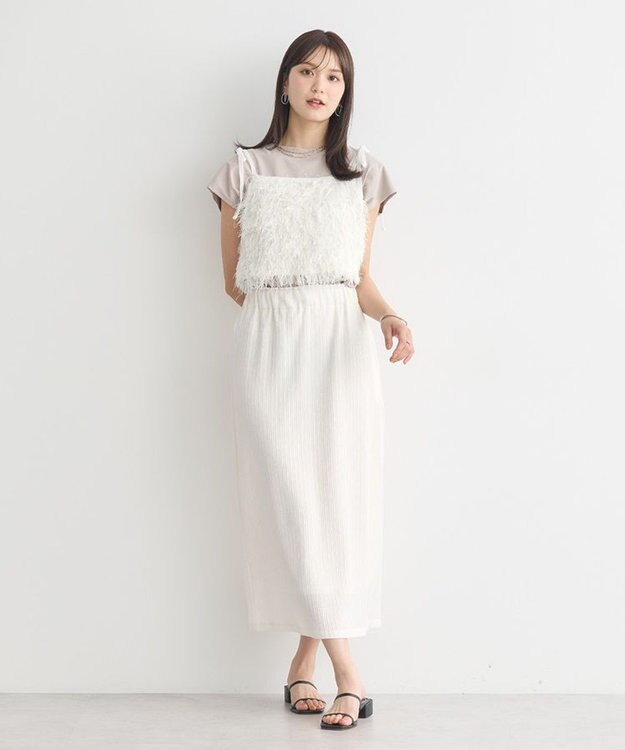 earth music&ecology 【接触冷感/洗濯機可】フレンチＴ Beige