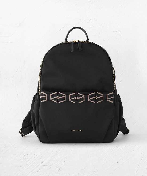 TOCCA 【A4サイズ対応・撥水】OCTUPLE BACKPACK バックパック ブラック×ベージュ系5