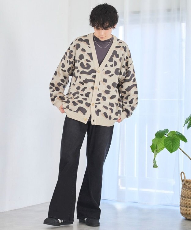 WEGO オーバーフィットパターンカーディガン 柄3