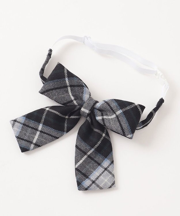 組曲 KIDS 【150-170cm】ウール綾チェック スカート（リボン付き） ネイビー系5