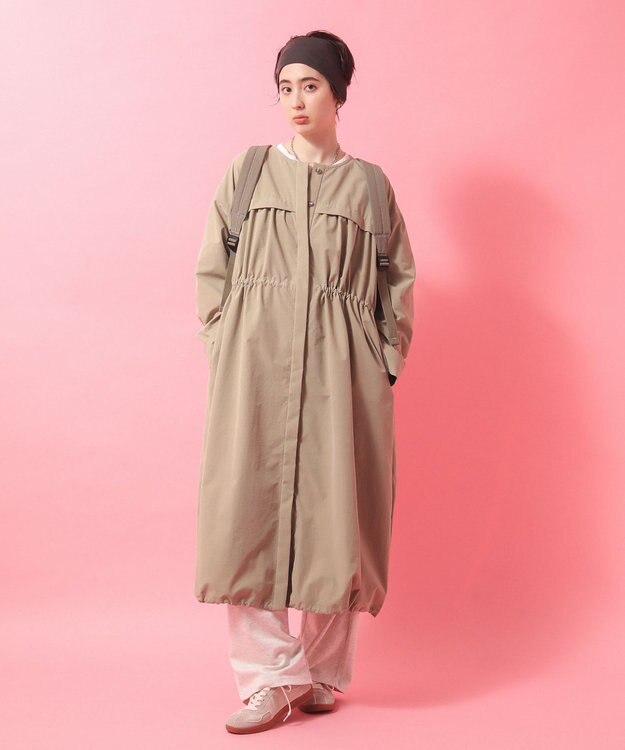 Green Parks ギャザードロストワンピース Khaki