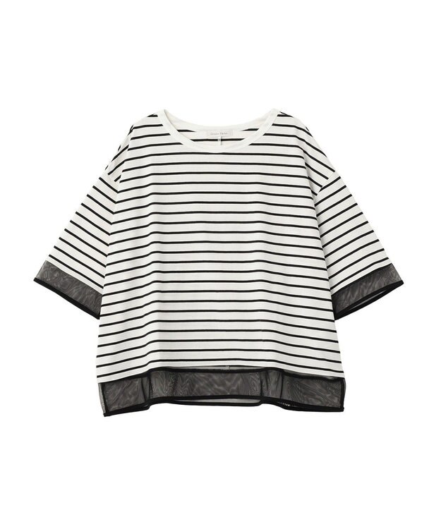 Green Parks 【適ON】遮熱チュールドッキングプルオーバー Border