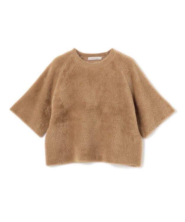 UNFILO L ナイロンシャギー  ハーフスリーブ プルオーバー [NEW]キャメル