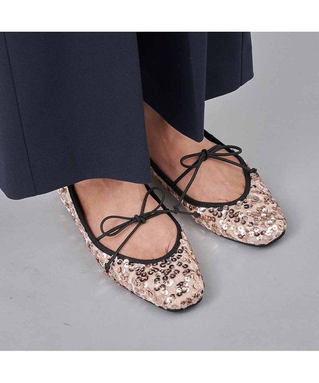 MODE ET JACOMO <carino>２WAYスパンコールバレエ ベージュ