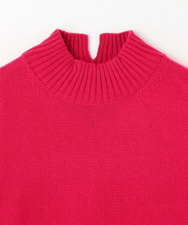 ANY L ラムウールボトルネックプルオーバー ピンク