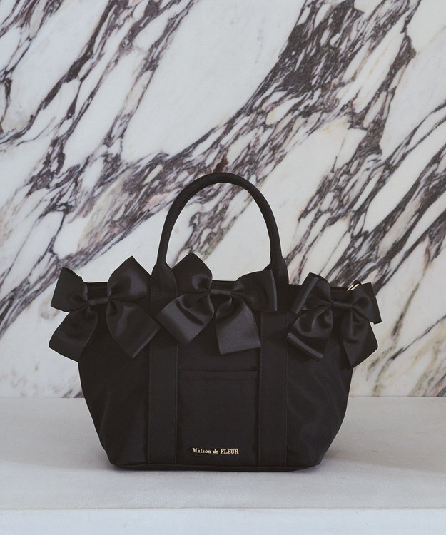 MaisondeFLEUR ボリュームリボン2Wayトートバッグ ボリュームリボン2Wayトートバッグ / Maison de FLEUR