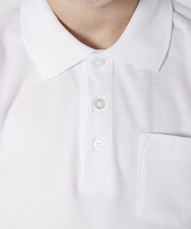 BEAMS SCHOOL ベーシック 半袖ポロシャツ ホワイト(ボーイズ)