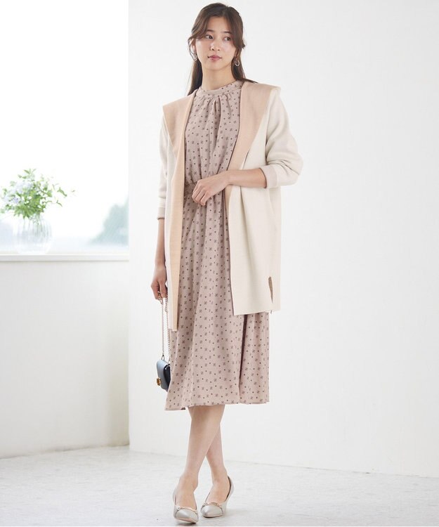 ANY SIS 【2WAY】リバーシブルフーディ アウター アイボリー×ベージュ