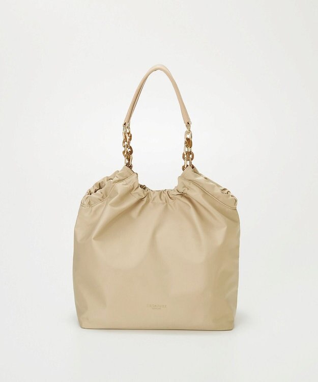 TOPKAPI 【TREASURE TOPKAPI】コンビチェーン ギャザー ナイロン トートバッグ ベージュ