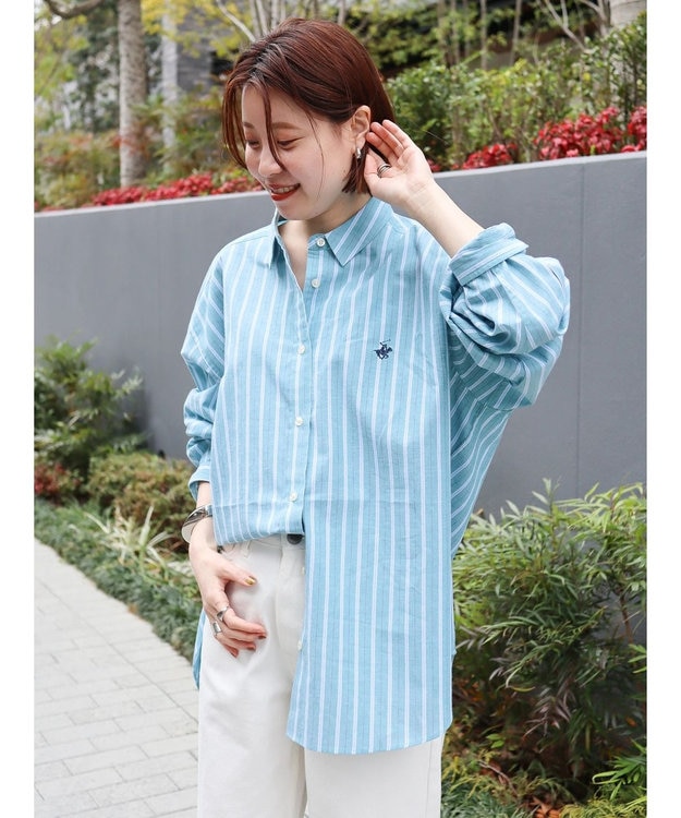 AMERICAN HOLIC ドロップショルダーＢＩＧシャツ／Ｂ．ＨＰＯＬＯＣＬＵＢ Green