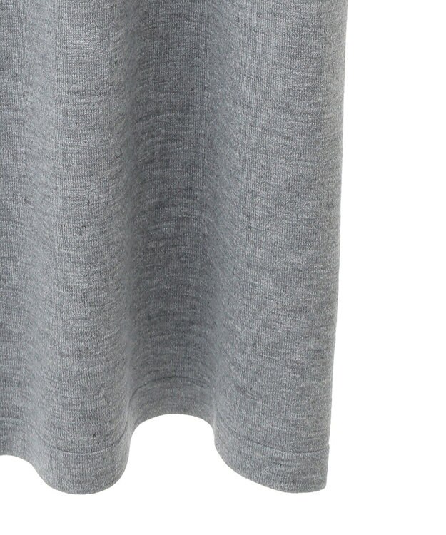 Green Parks 杢グレー袖チュールニットワンピース Gray Mixture