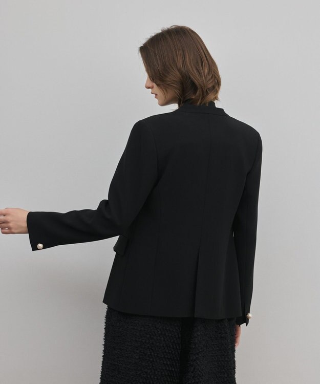 GRACE CONTINENTAL トリアセノーカラージャケット ブラック