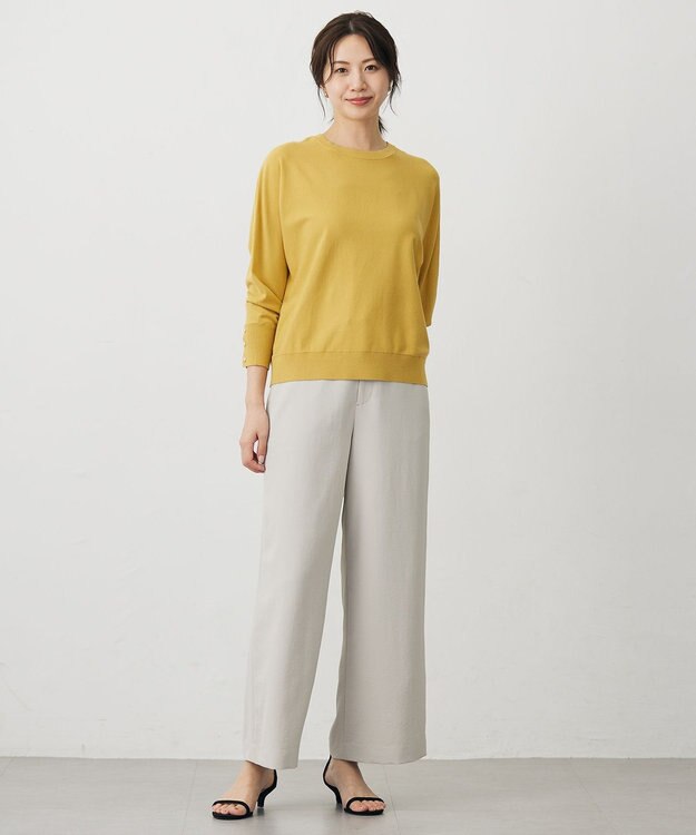 J.PRESS LADIES VIGODA ドルマンスリーブ ニット イエロー系