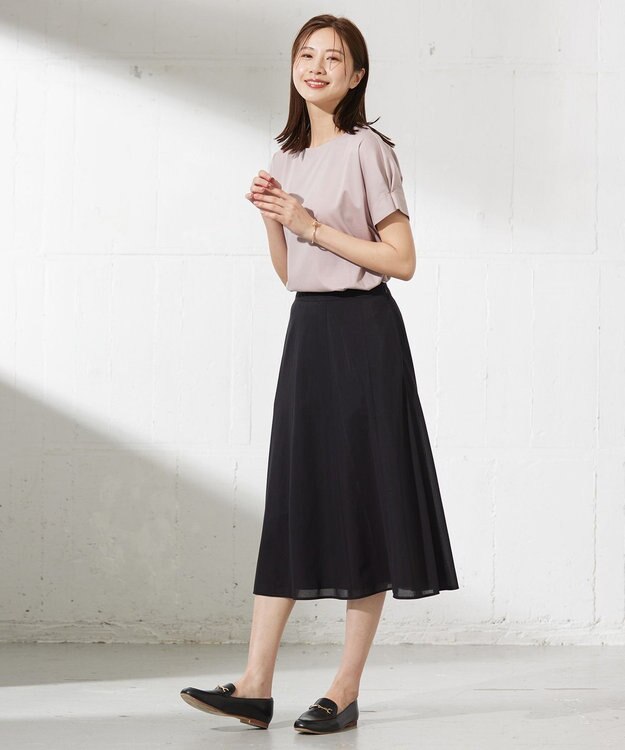 J.PRESS LADIES L 【接触冷感】コットンスムース フレンチスリーブ カットソー ピンク系