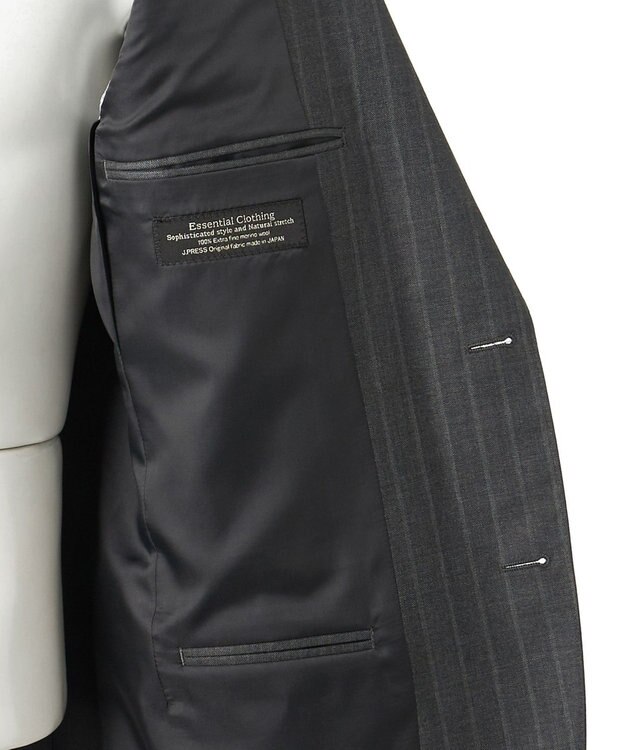 J.PRESS MEN 【WEB・一部店舗限定】インテリジェントストライプ スーツ / 総裏 グレー系2