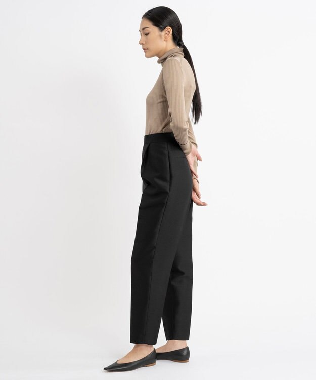 23区 S 【エステータ】シルクウールツイル パンツ ブラック系