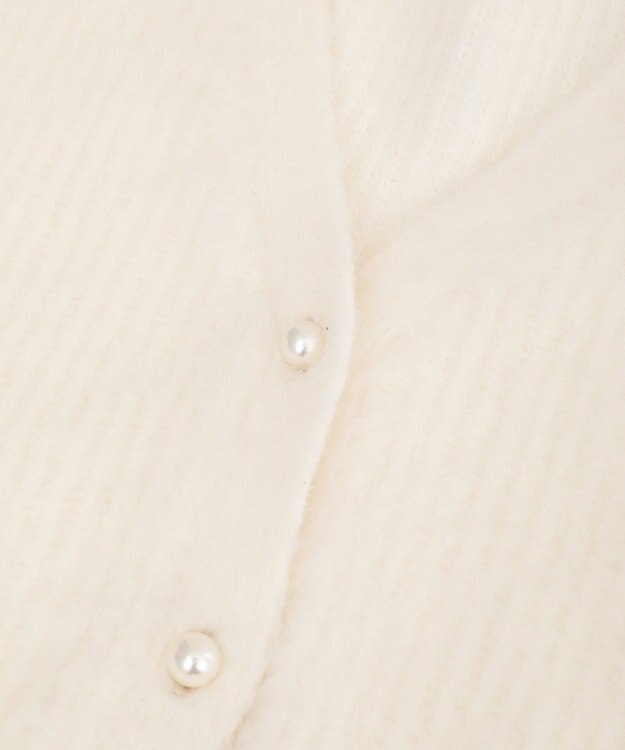 Maison de FLEUR フェザーヤーンカーディガン Ivory