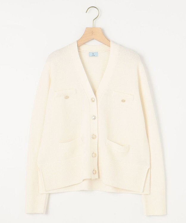 組曲 【WEB限定】ウールカシミヤミックス カーディガン パールホワイト