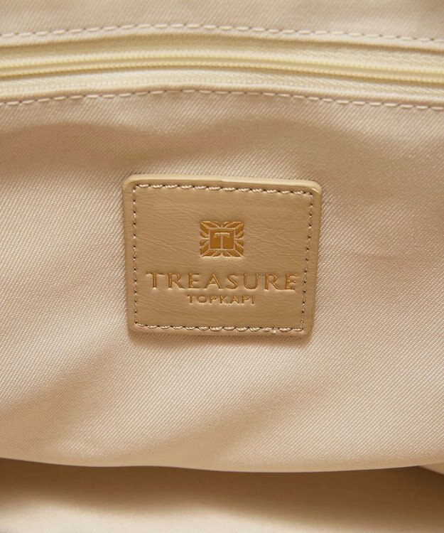 TOPKAPI 【TREASURE TOPKAPI】コンビチェーン ギャザー ナイロン トートバッグ ベージュ