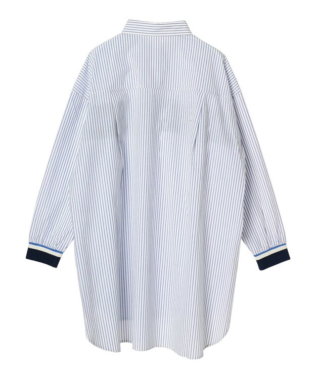 AMERICAN HOLIC リブラインシャツチュニック Stripe Sax