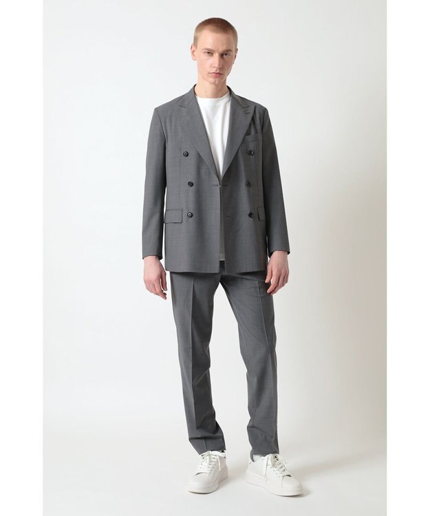 DAKS ウールダブルブレストジャケット グレー