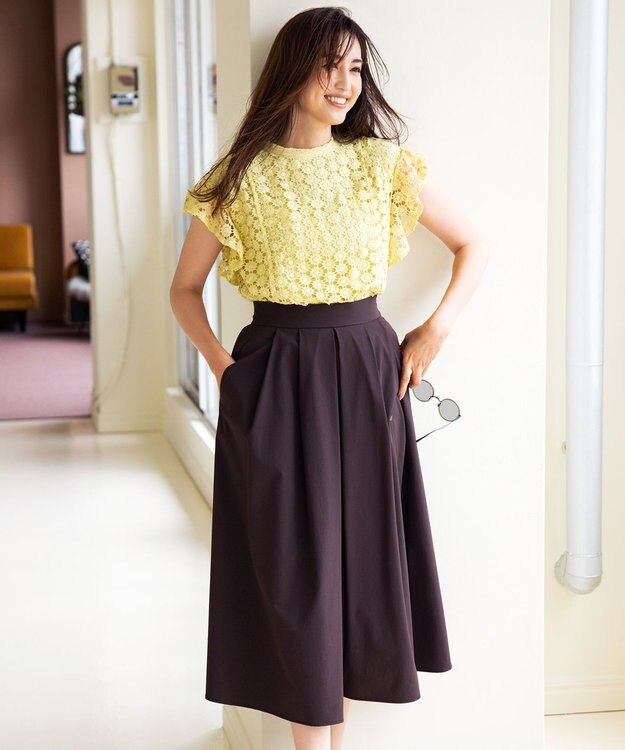 組曲 【弱撥水機能・UVケア】ライトナイロンストレッチ パンツ ブラウン系