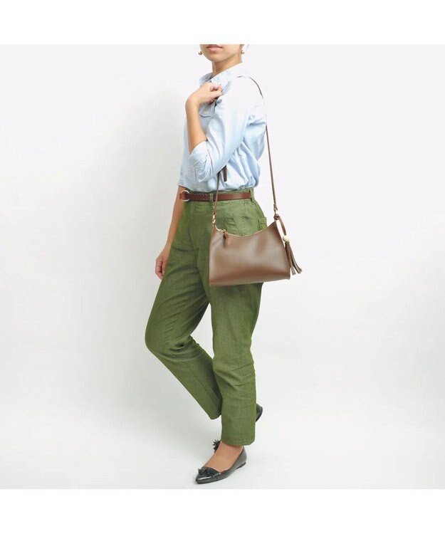 UNBILLION cachecache ウッドボールタッセルショルダー チョコ