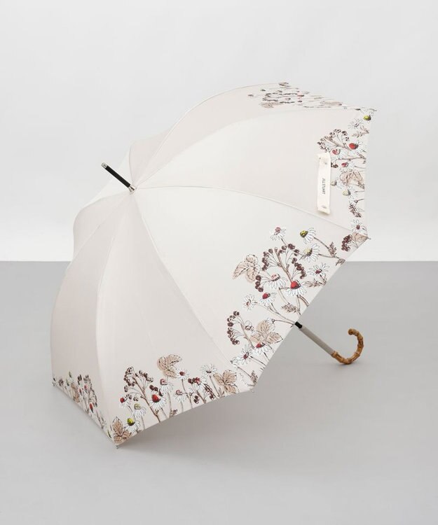 AURORA 【 JILL STUART（ジル スチュアート）】ボタニカルプリント雨傘(長傘) ベージュ