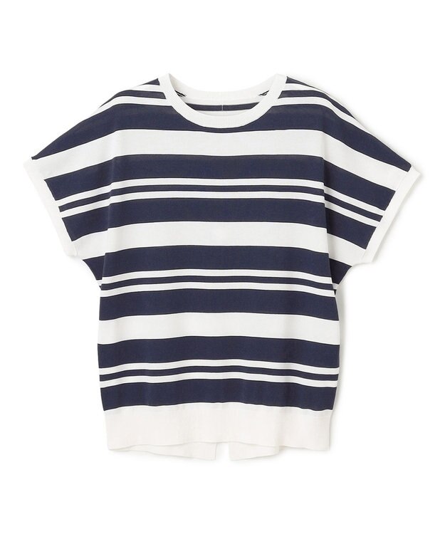 UNFILO スゴ機能美 コンパクト ニット [NEW]ランダムボーダー(オフ×ネイビー)