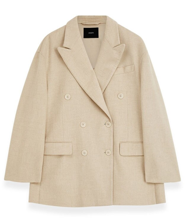 JOSEPH ライトダブルフェイス　ショートコート Oat Melange