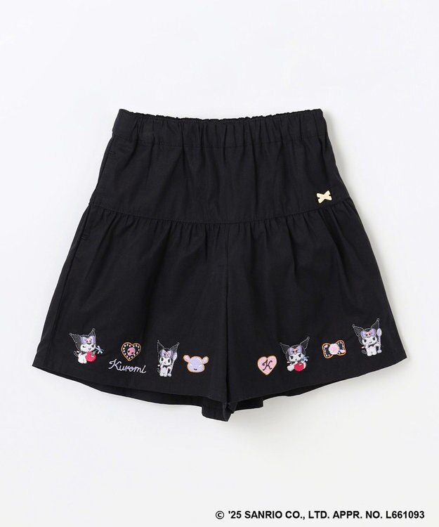 ANY KIDS 【any FAM ×サンリオキャラクターズ】裾刺繍 キュロット クロミ×ブラック