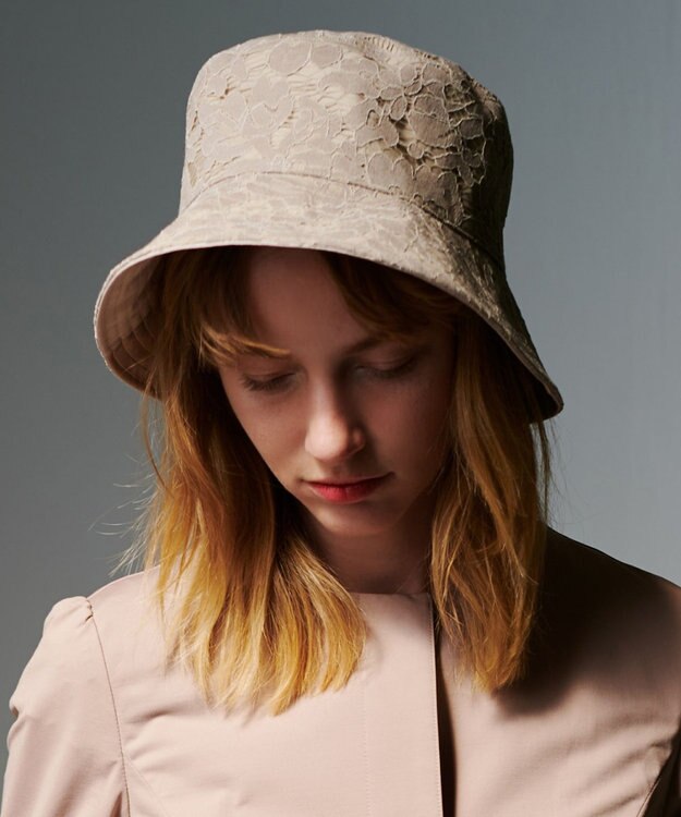 TOCCA 【紫外線90%カット・速乾・接触冷感・リバーシブル・洗える】LACE REVER BUCKET HAT バケットハット ベージュ系