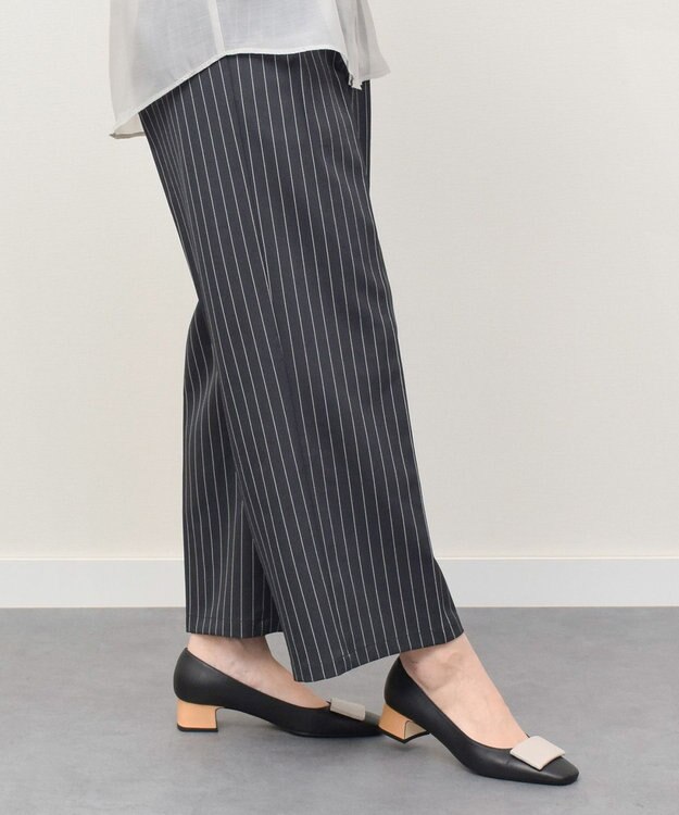 INTER-CHAUSSURES 【FABIO RUSCONI】オーナメントパンプス ブラックコンビ