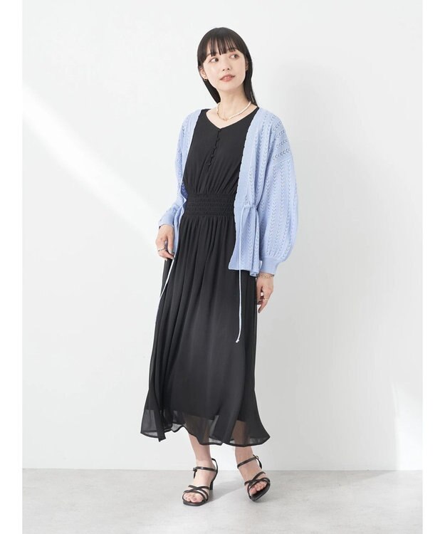 earth music&ecology シャーリングワンピース Black