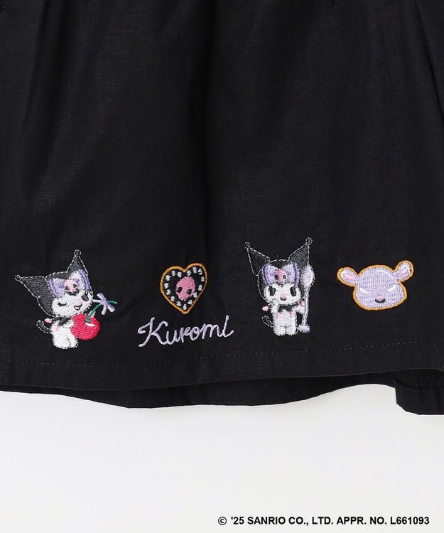 ANY KIDS 【any FAM ×サンリオキャラクターズ】裾刺繍 キュロット クロミ×ブラック