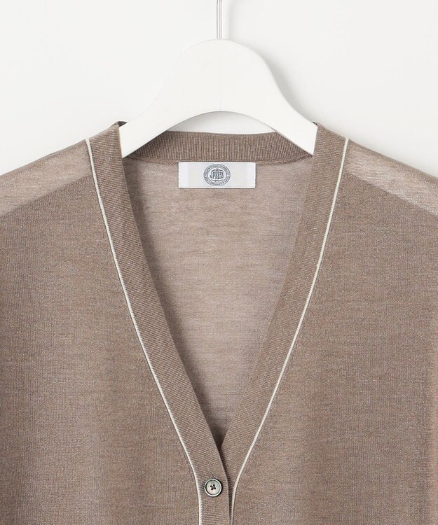 J.PRESS LADIES 【WEB限定カラーあり・洗える】Vis/Peスパーク ニット カーディガン モカ系