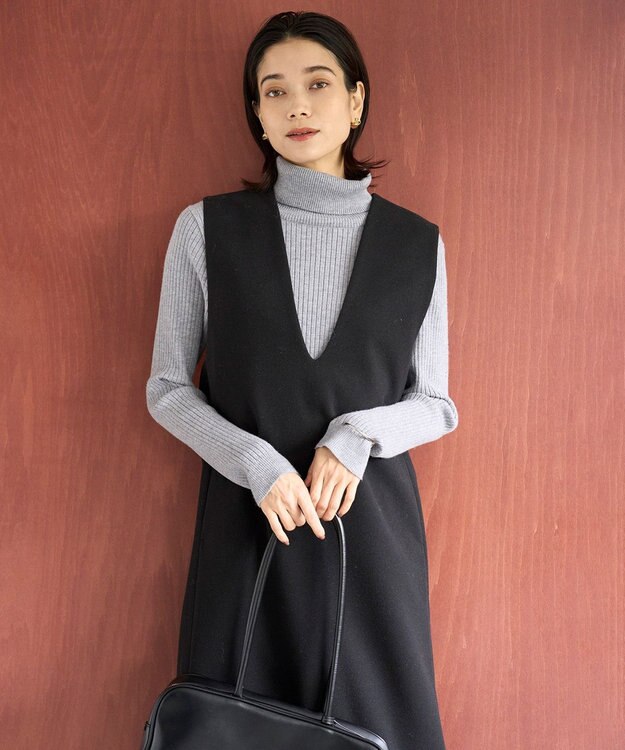 UNFILO ライトウォーム リブタートル グレー