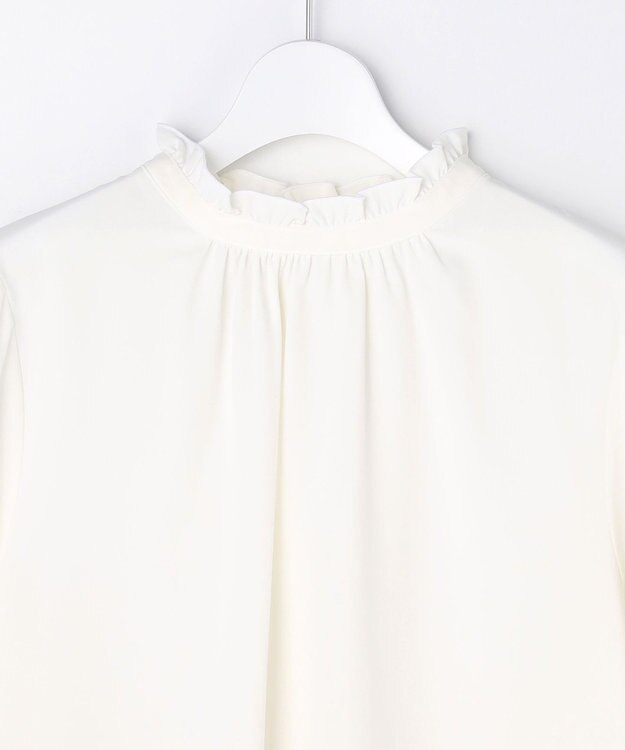 ANY SIS フリルネックスタンド ブラウス オフ