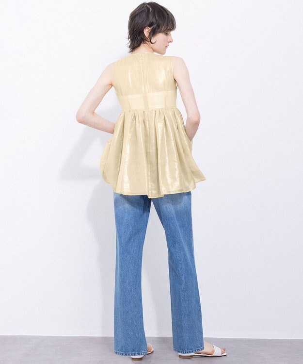 NAVE 【Nave・シアー素材】ラメボイル ブラウス アイボリー系