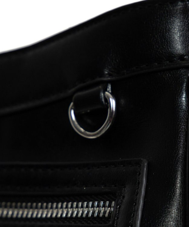 WEGO チャーム付きハトメベルトバッグ ブラック