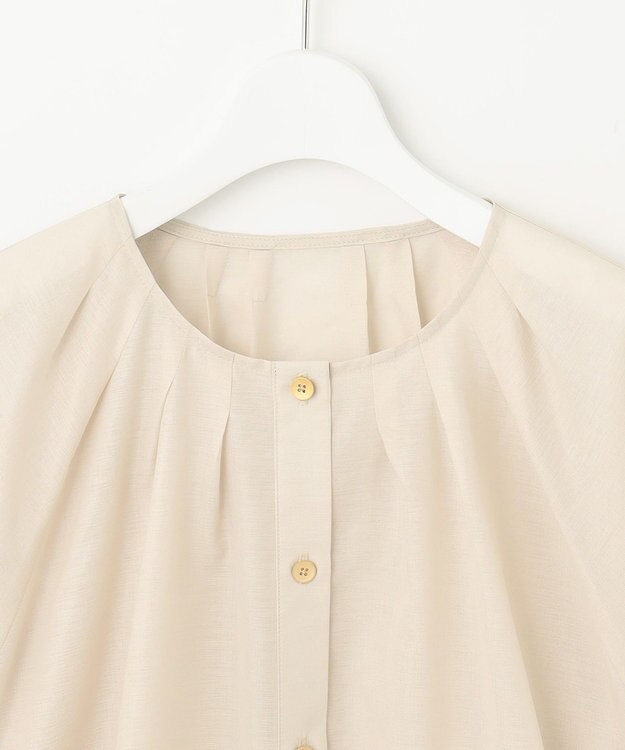 自由区 【洗える・XSサイズあり】シアーシャイニー ジャケット ベージュ系